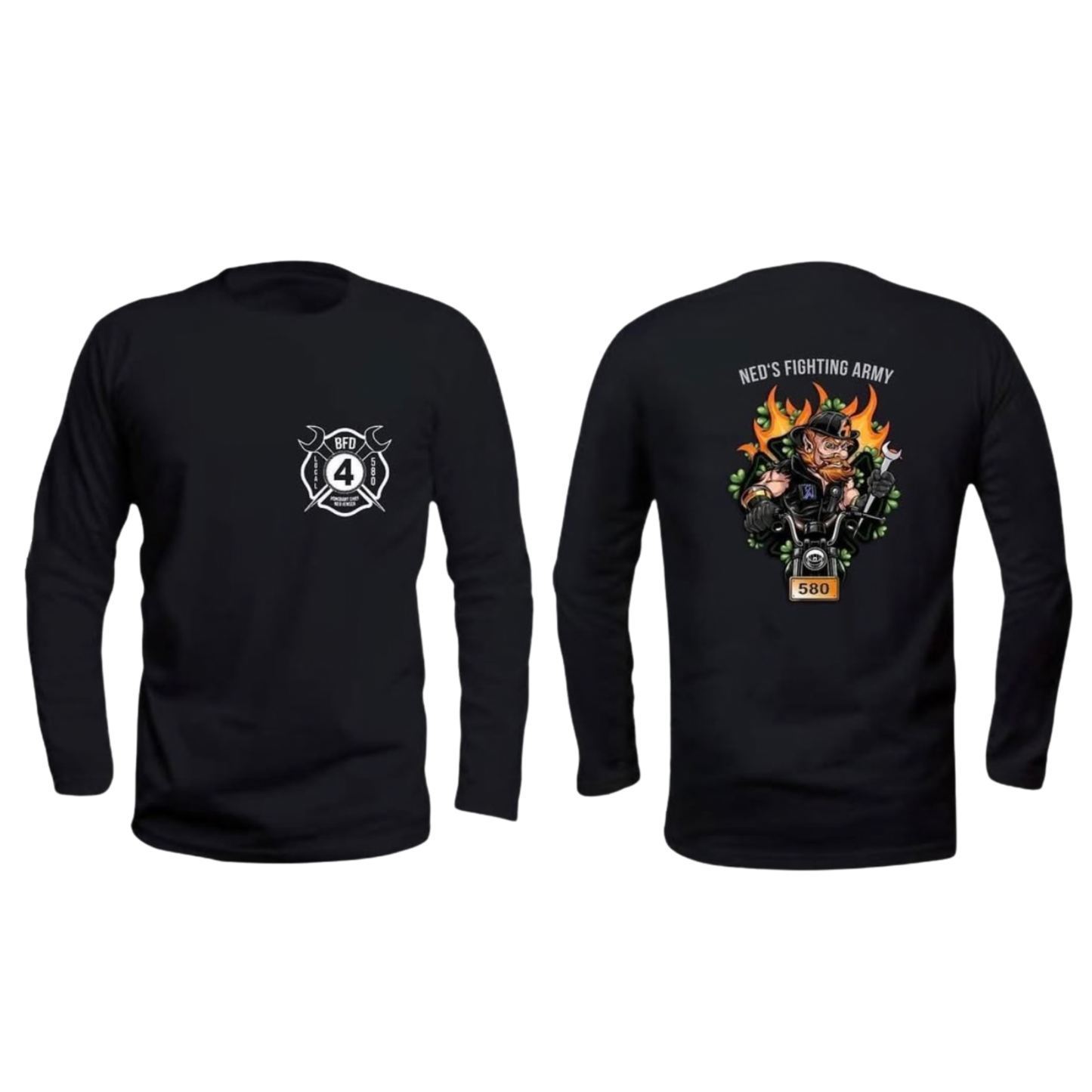 Ned's Fighting Army Black Long Sleeve