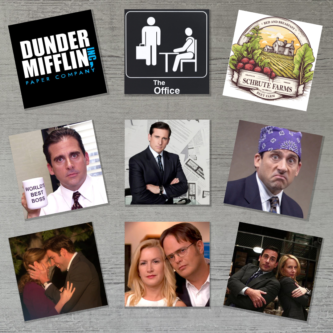 THE OFFICE SET of 9 - 2.5" MAGNET