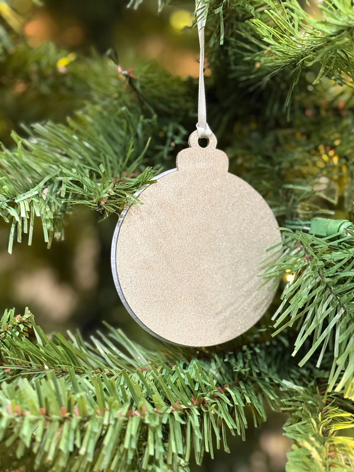Stained Glass Snow Globe Ornament
