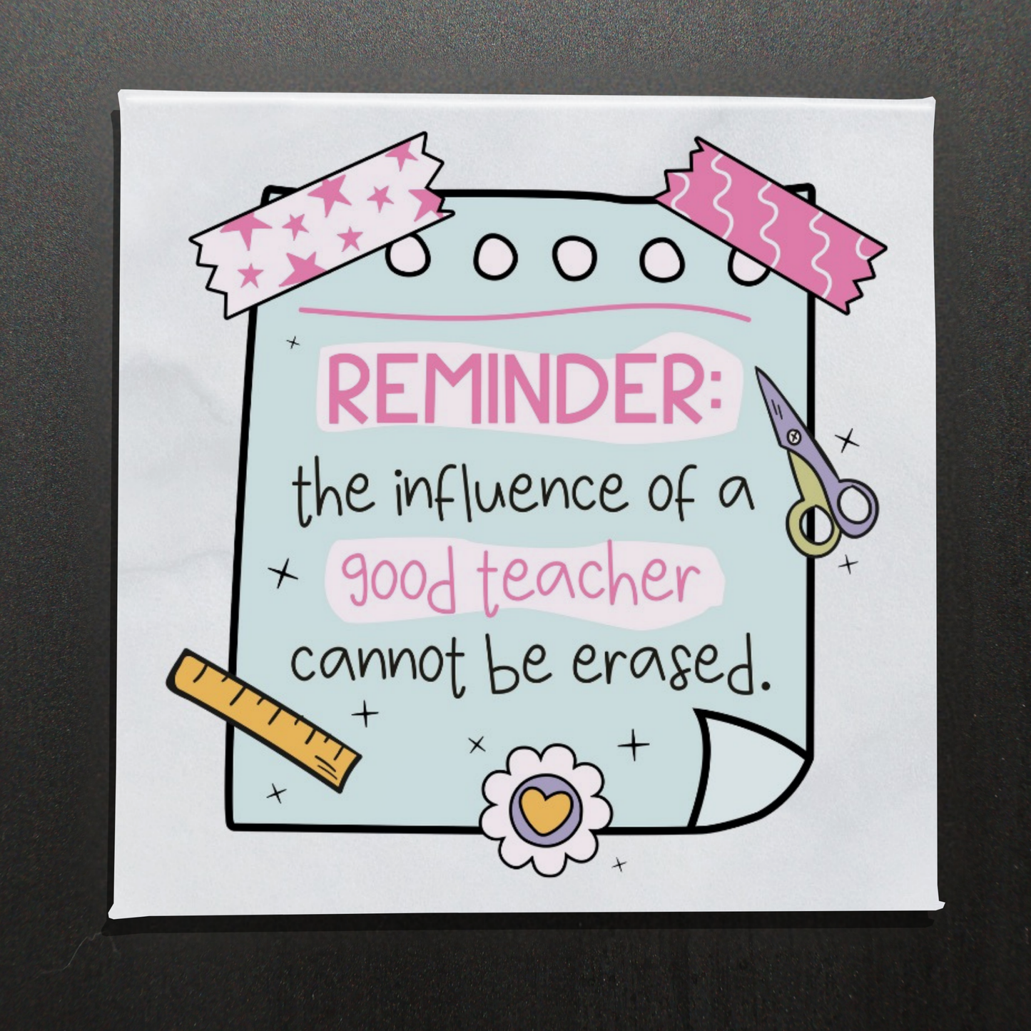 REMINDER THE INFLUENCE OF A GOOD TEACHER CANNOT BE ERASED - 2.5" MAGNET (Copy)
