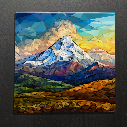 STAINED GLASS MOUNTAINS - 2.5” MAGNET
