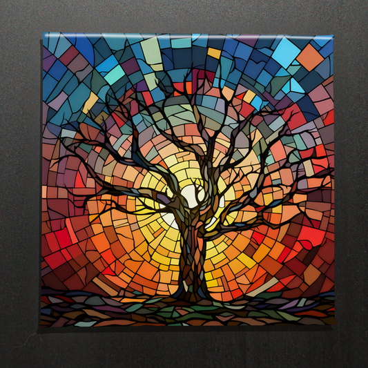STAINED GLASS GIVING TREE - 2.5” MAGNET