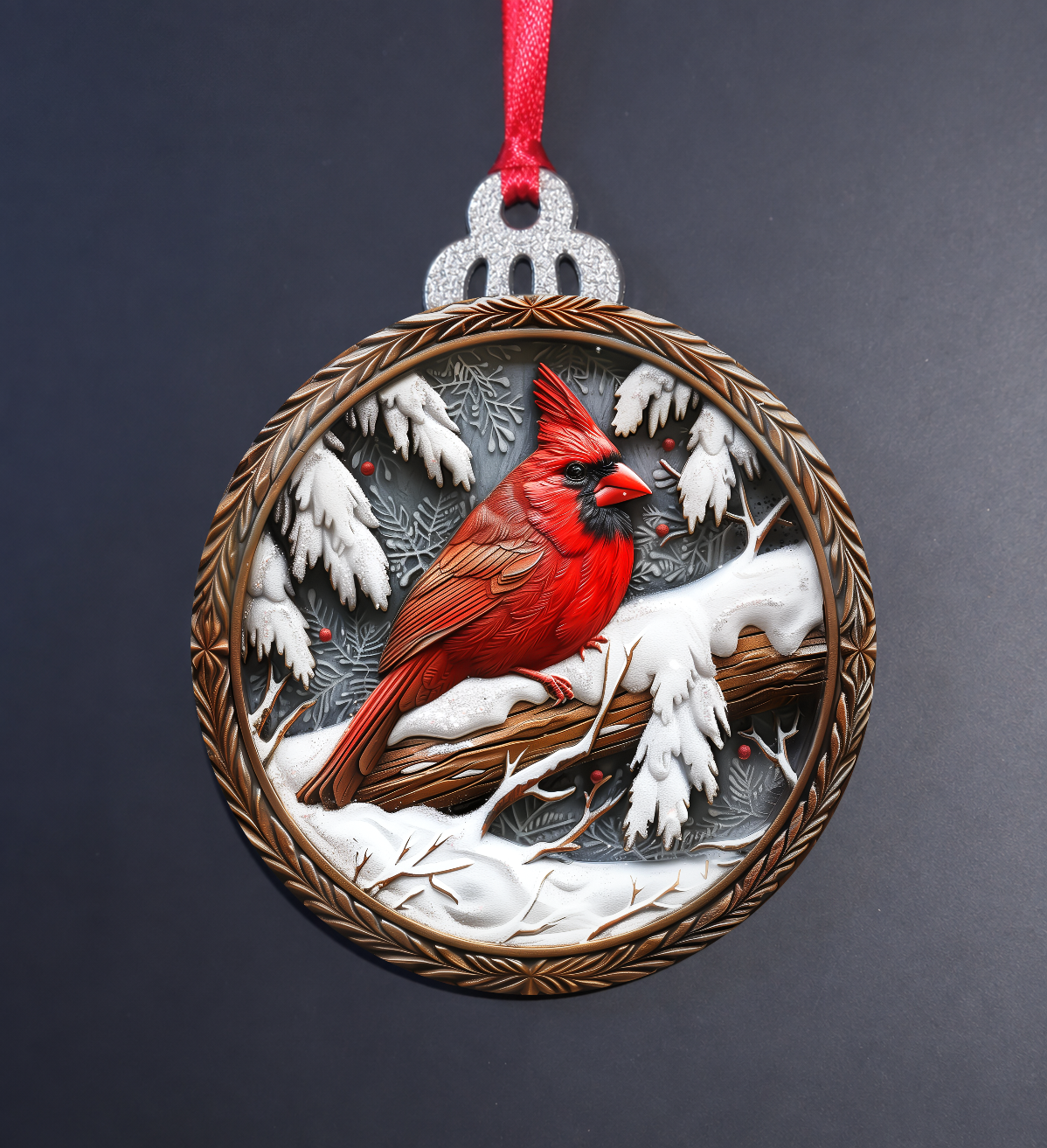Winter Cardinal Christmas Ornament