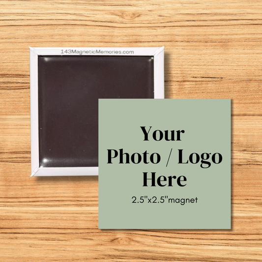 SQUARE 2.5"x2.5" Personalized Photo Magnet - BULK ORDER, Custom Design