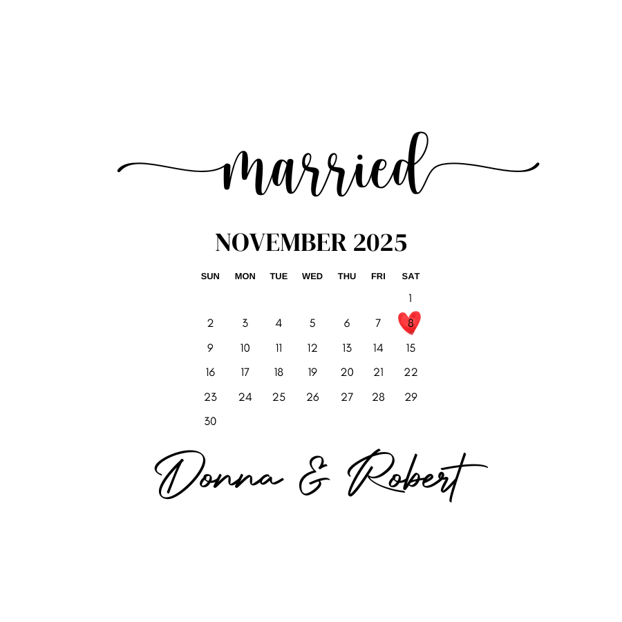 Personalized Calendar Christmas Ornament