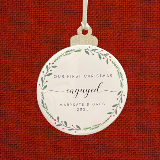 Personalized Wreath Christmas Ornament