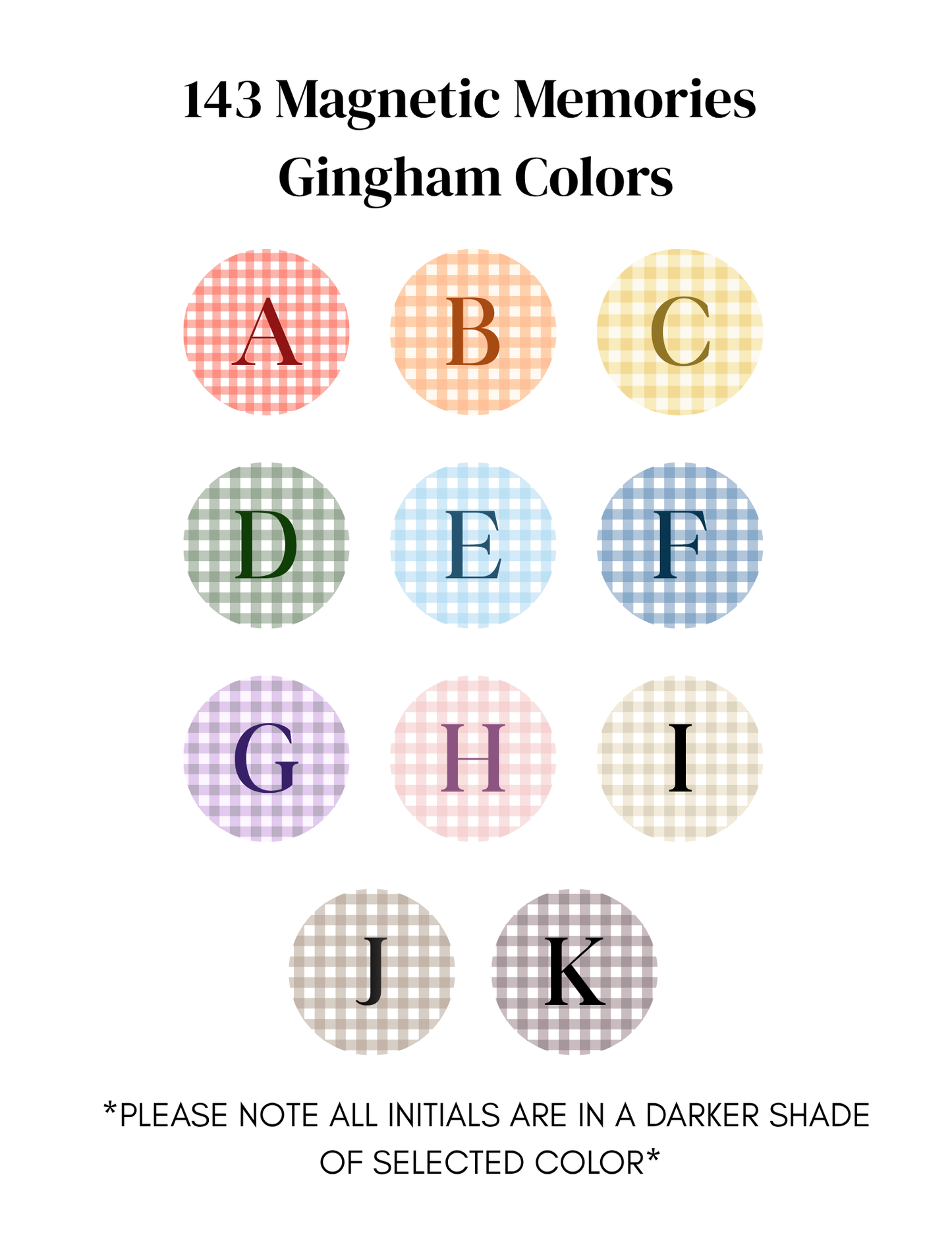 Custom 2” Round Gingham