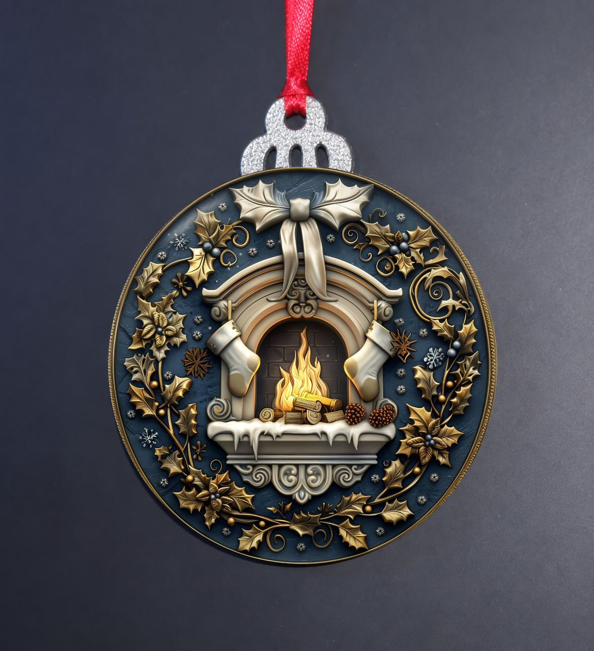 Christmas Fireplace Ornament