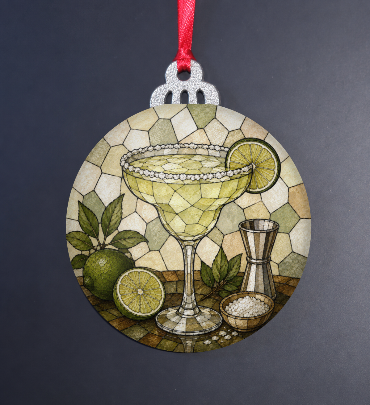 Margarita Stained Glass Ornament