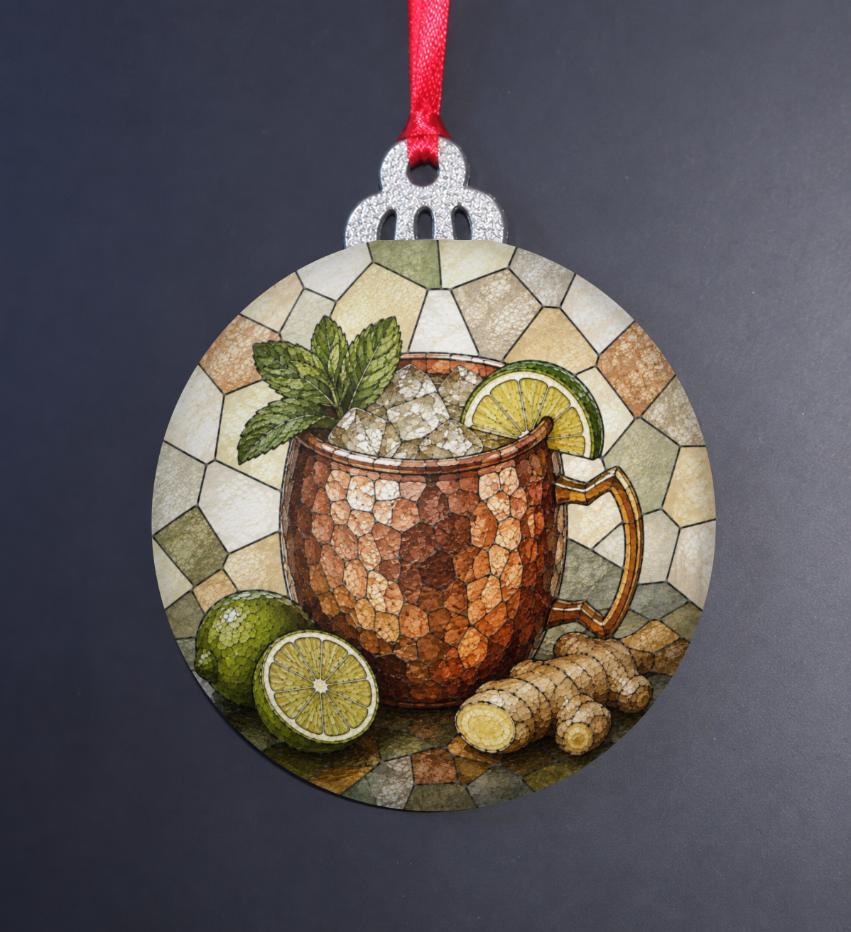 Moscow Mule Stained Glass Ornament