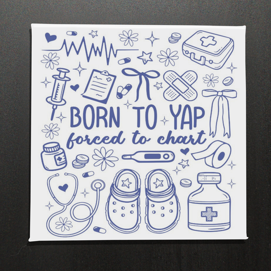 BORN TO YAP FORCED TO CHART - 2.5” MAGNET