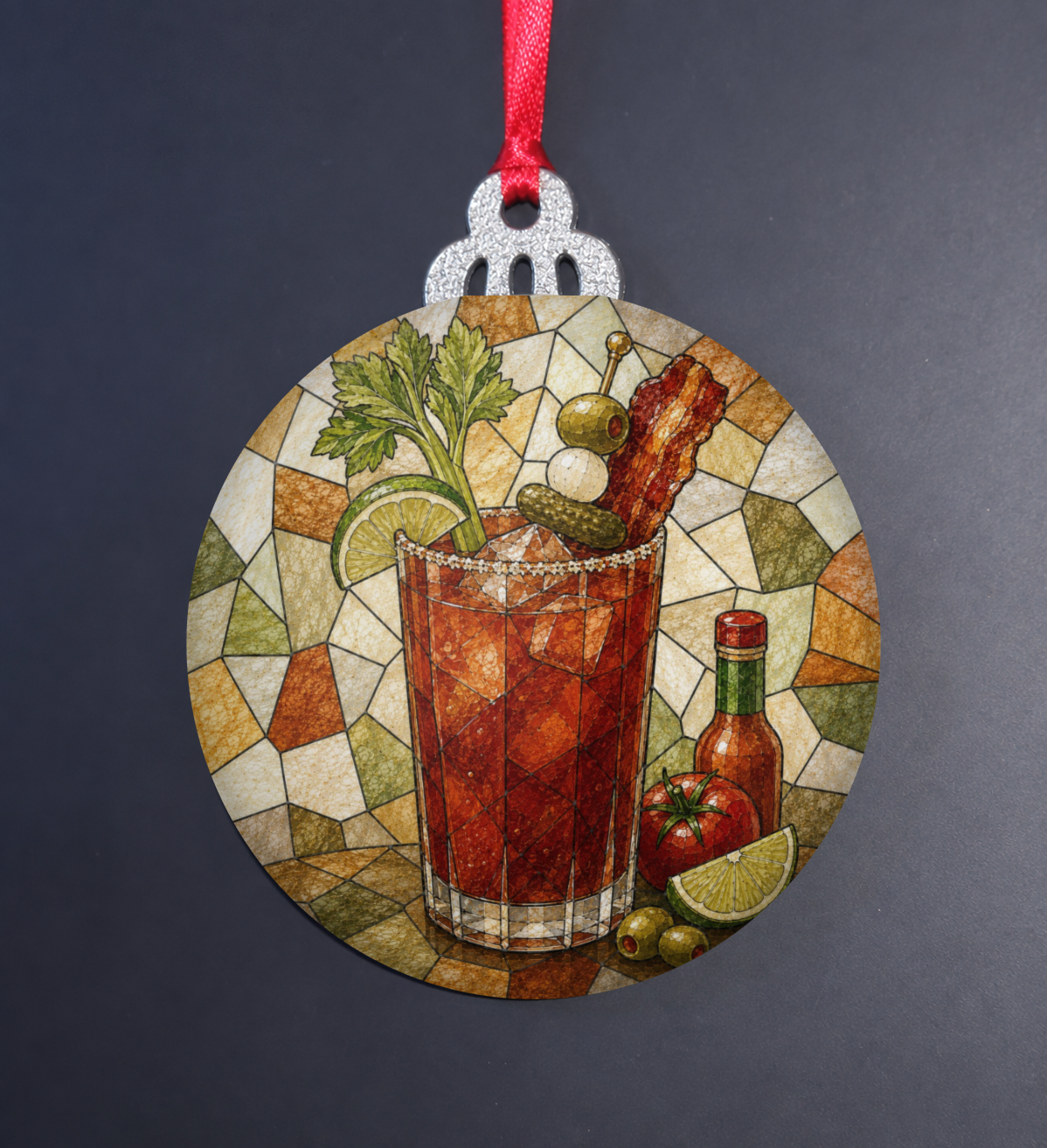 Bloody Mary Stained Glass Ornament