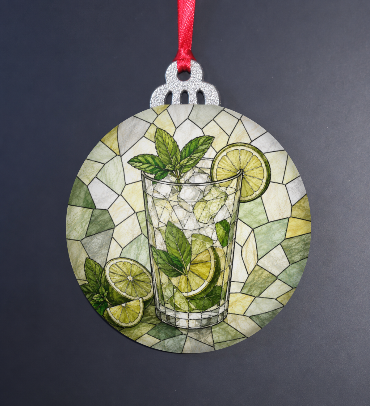 Mojito Stained Glass Ornament