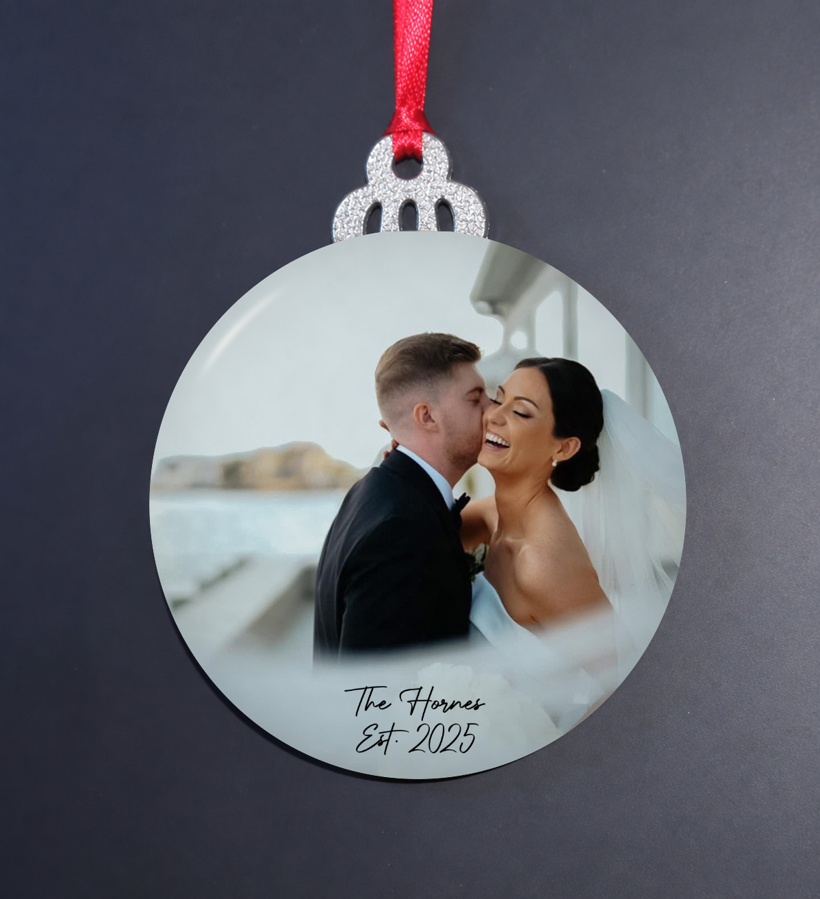 Personalized Wedding Photo Ornament by 143 Magnetic Memories