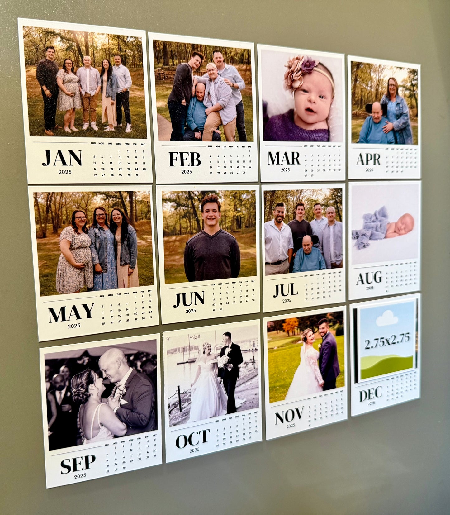 Custom Calendar Magnets with Personalized Photos