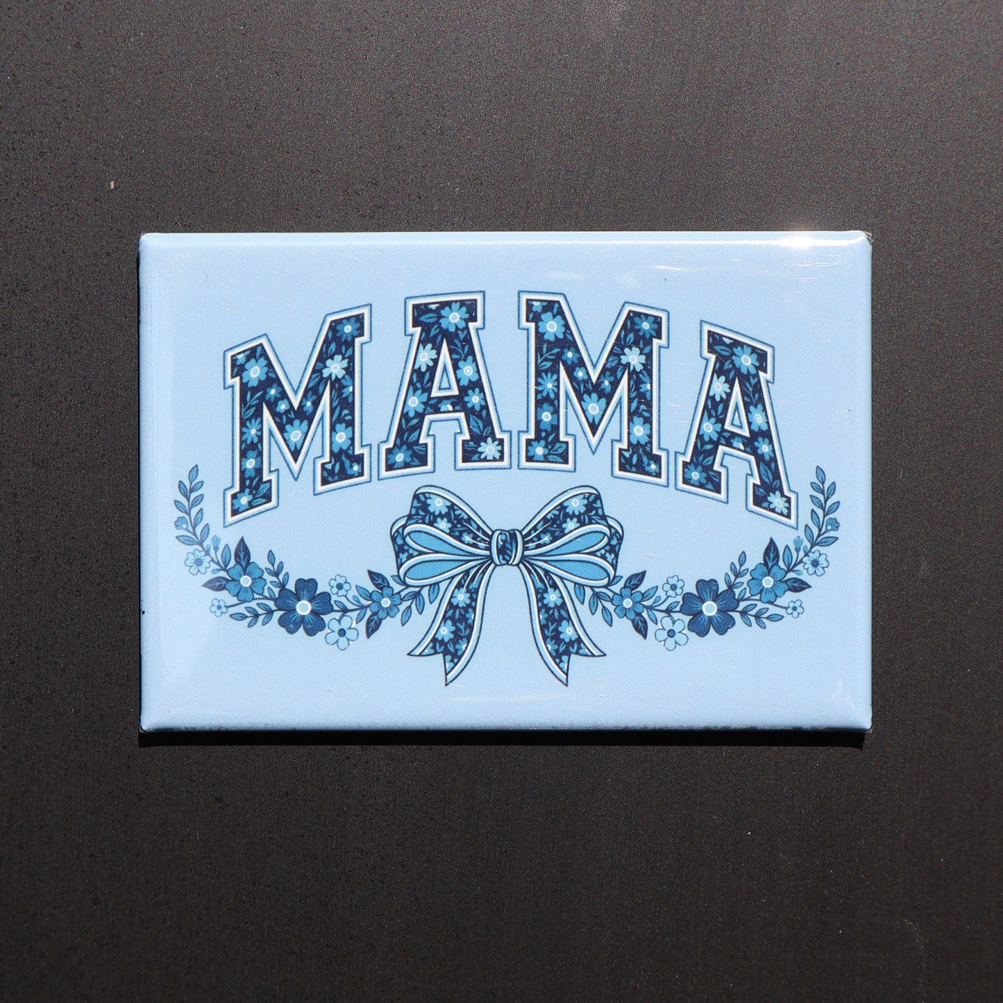 Blue Floral Mama - 2.5” MAGNET
