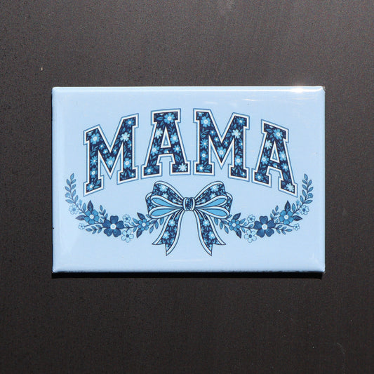 Blue Floral Mama - 2.5” MAGNET
