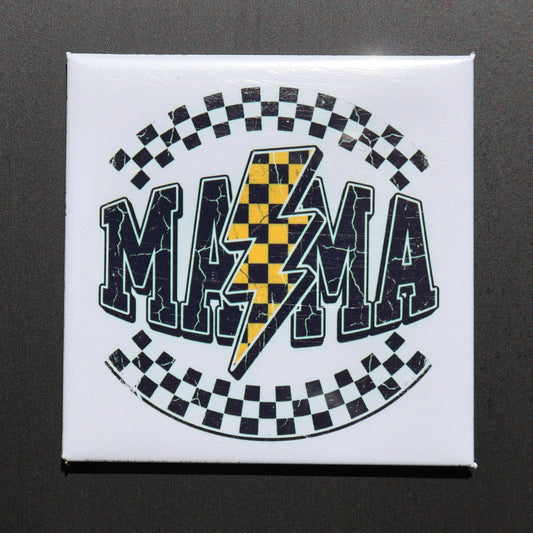CHECKERED MAMA - 2.5” MAGNET