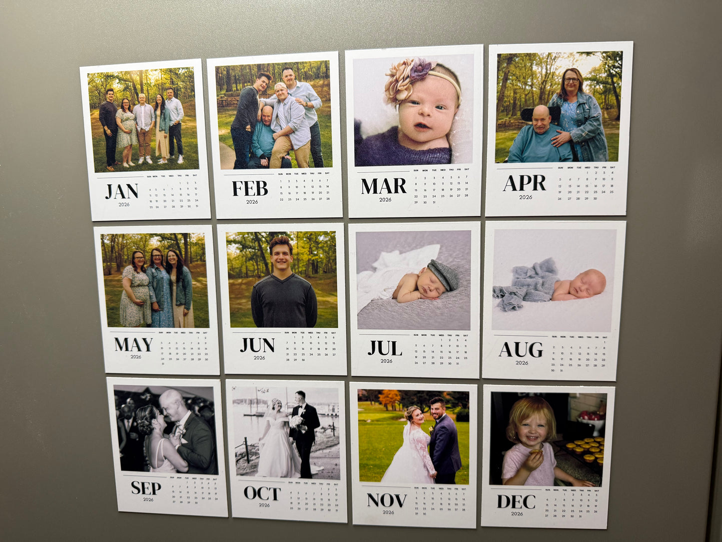 Custom Calendar Magnets with Personalized Photos