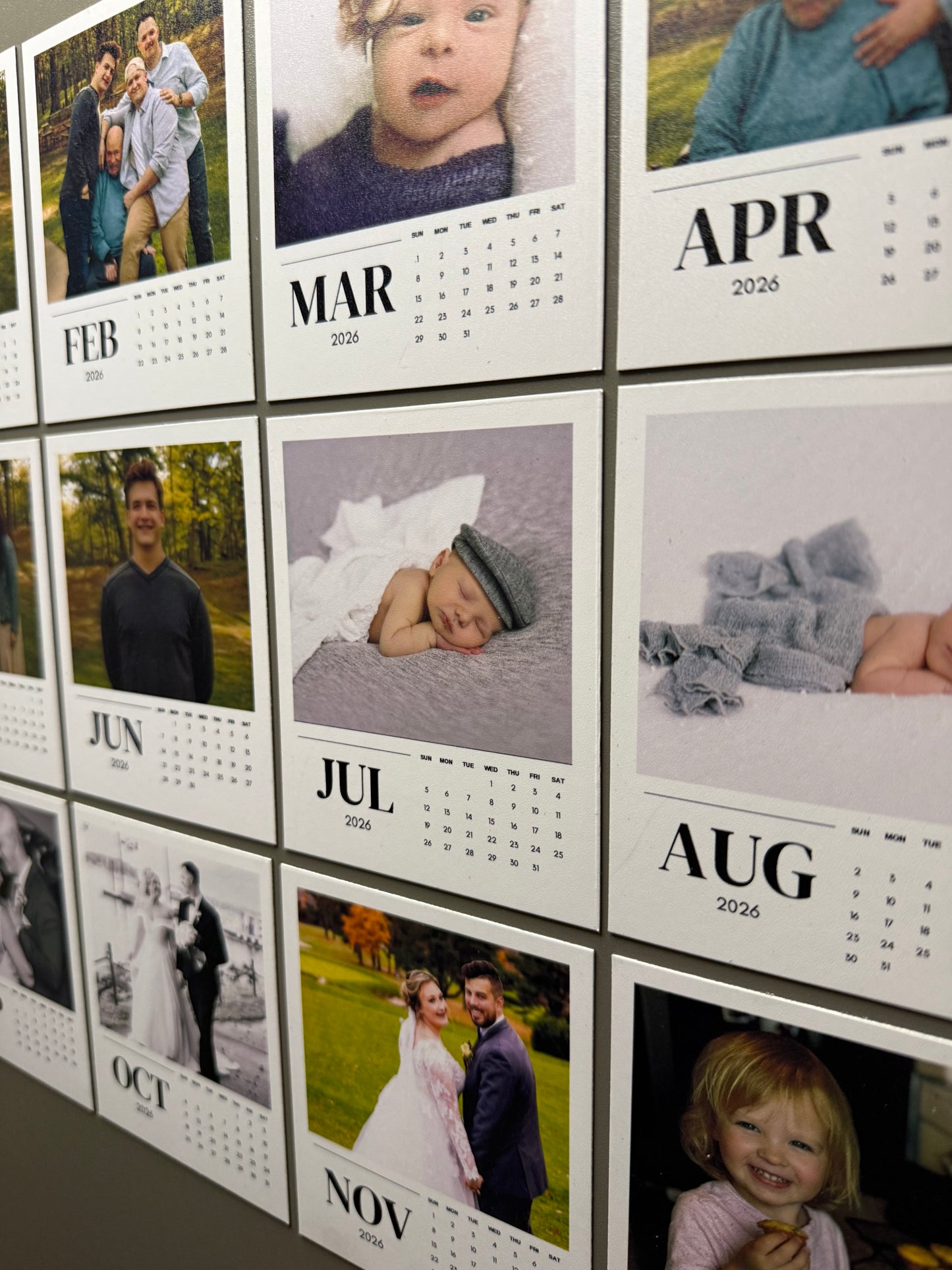 Custom Calendar Magnets with Personalized Photos