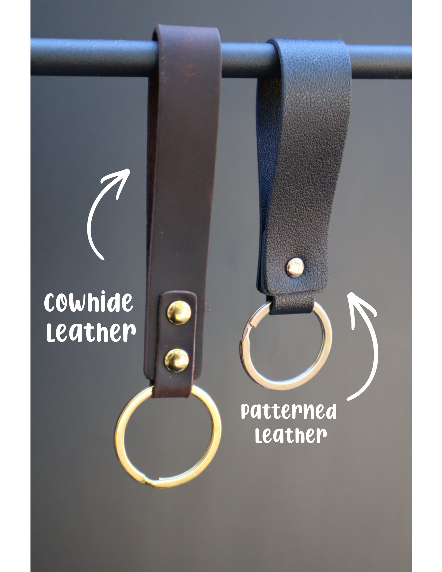 Custom Photo Keychains w/ Cowhand Leather Keychain