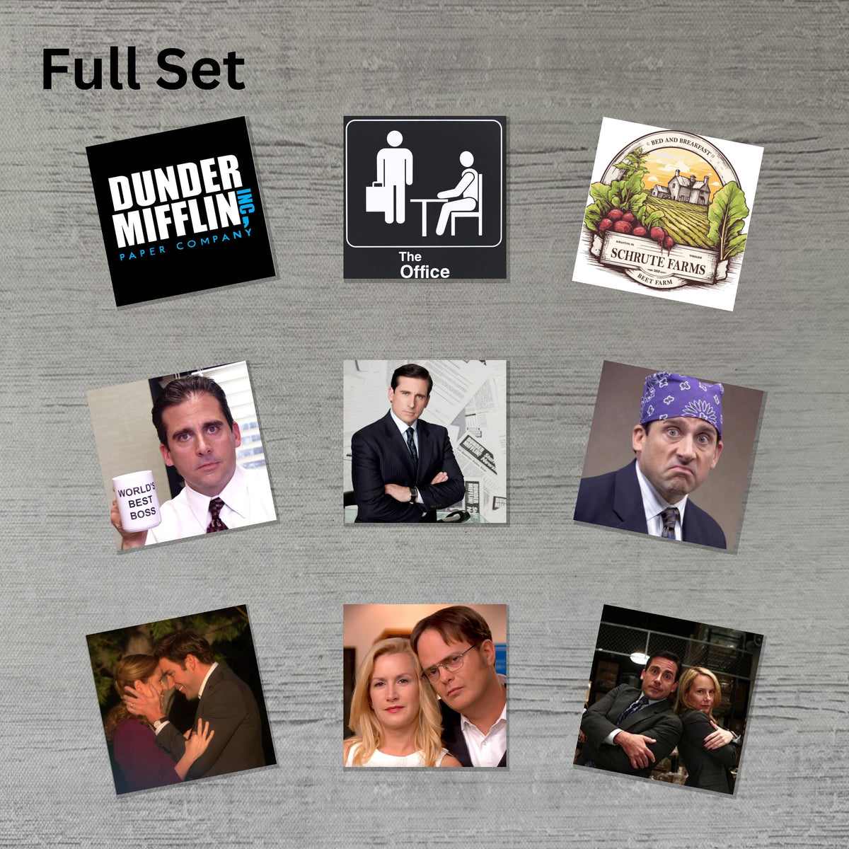 The Office Magnets | 2.5" Custom Made Funny Character Memes | Michael Scott Schrutt Farms Dunder Mifflin