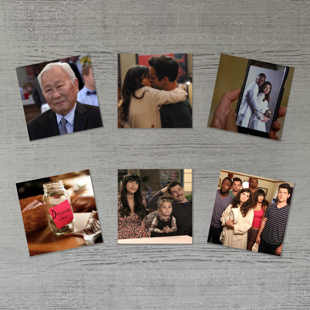 New Girl Magnets | 2.5" Custom Made Funny Character Memes | Jess Nick Shmitt Cece Winston Allie | Douchbag Jar