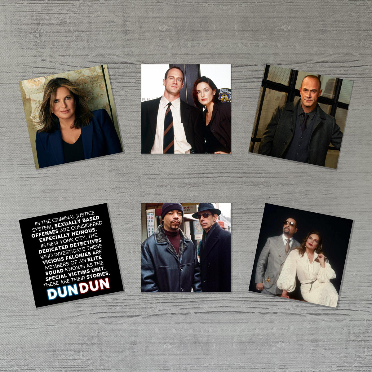 Law and Order SVU Magnets | 2.5" Custom Made Funny Character Memes | Olivia Benson Elliot Stabler | Dun Dun |